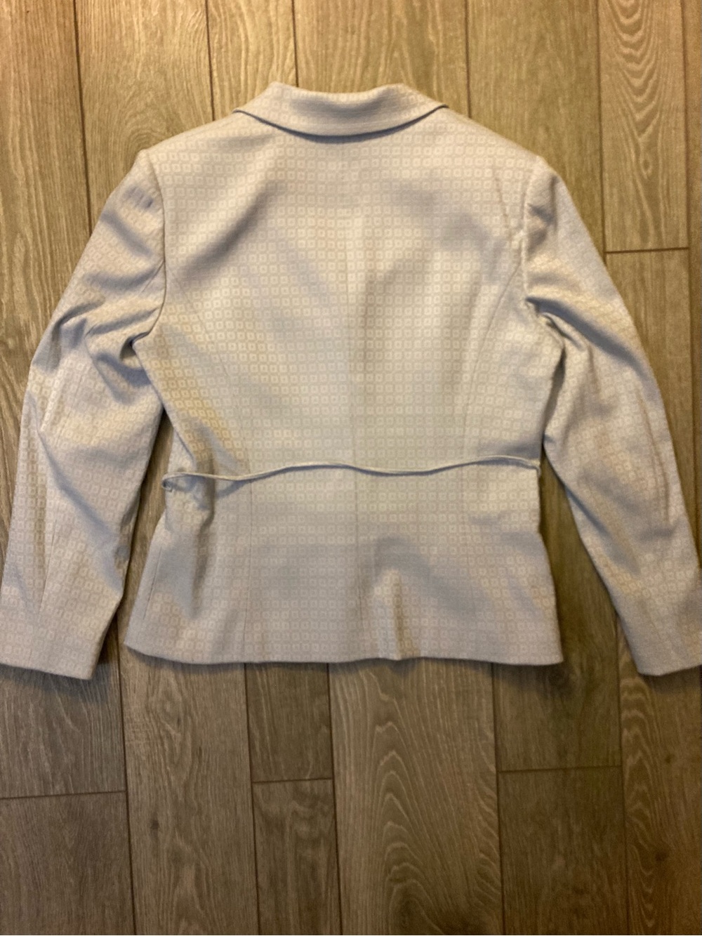 Tahari Pale Blue Tailored Skirt Suit - Picture 4 of 14